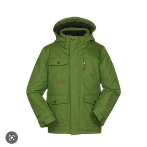 ❄️ Boys Stark Kamik Winter Jacket - Green - Size 8 ❄️